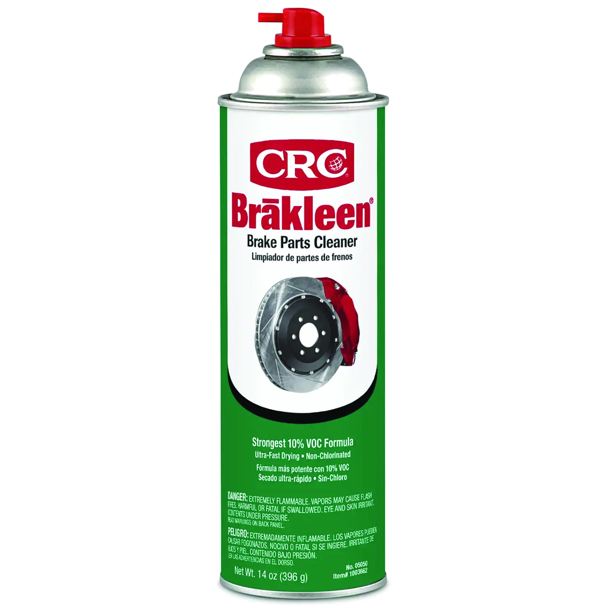 CRC Brakleen Non-Chlorinated Brake Parts Cleaner — 14 Oz., Low VOC, PowerJet Spray, Model# CRC05050